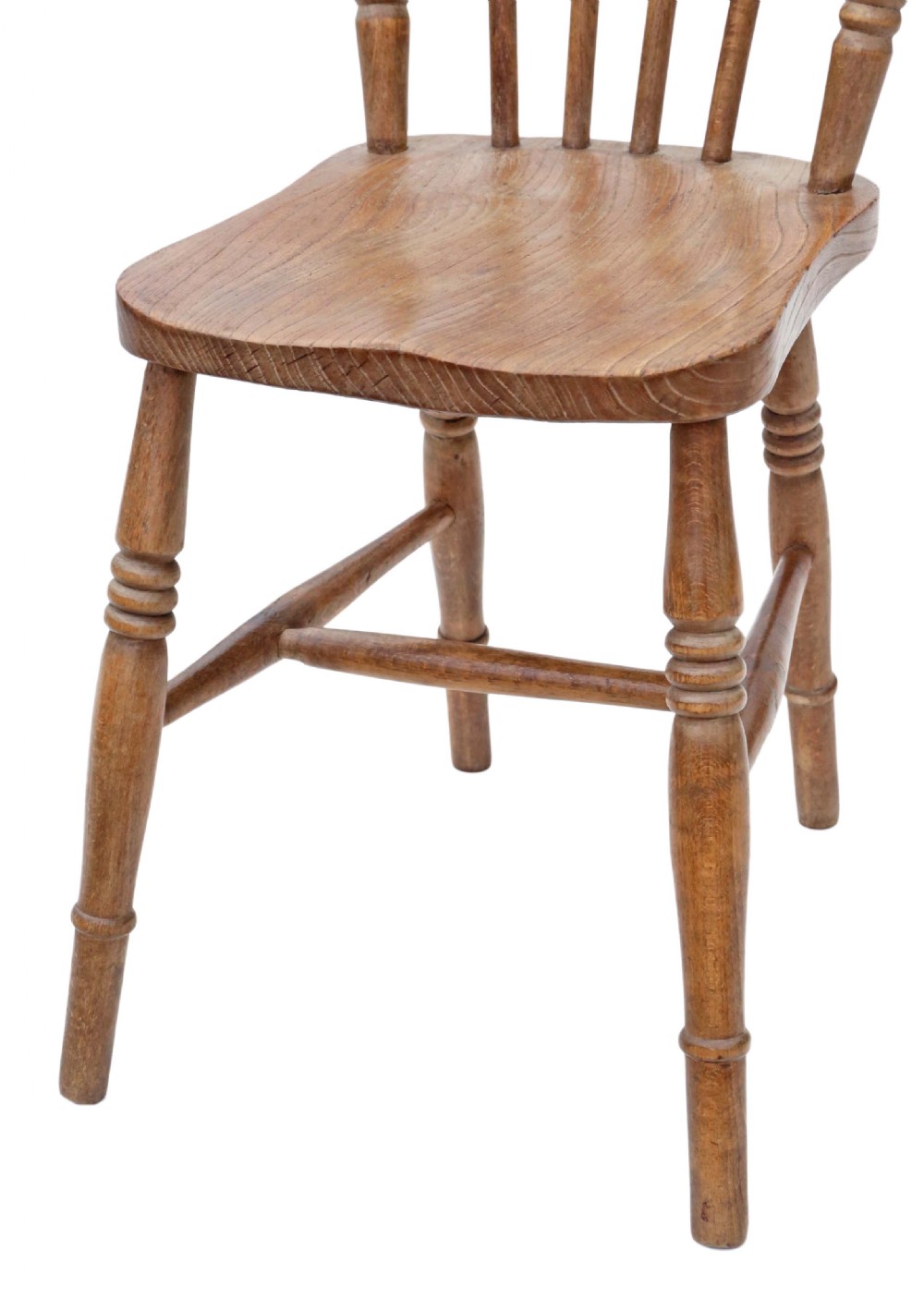 Set of 4 Victorian ash & elm dining chairs View IX