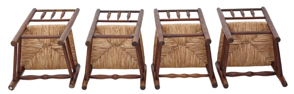 Set of 4 Georgian elm dining chairs View IV