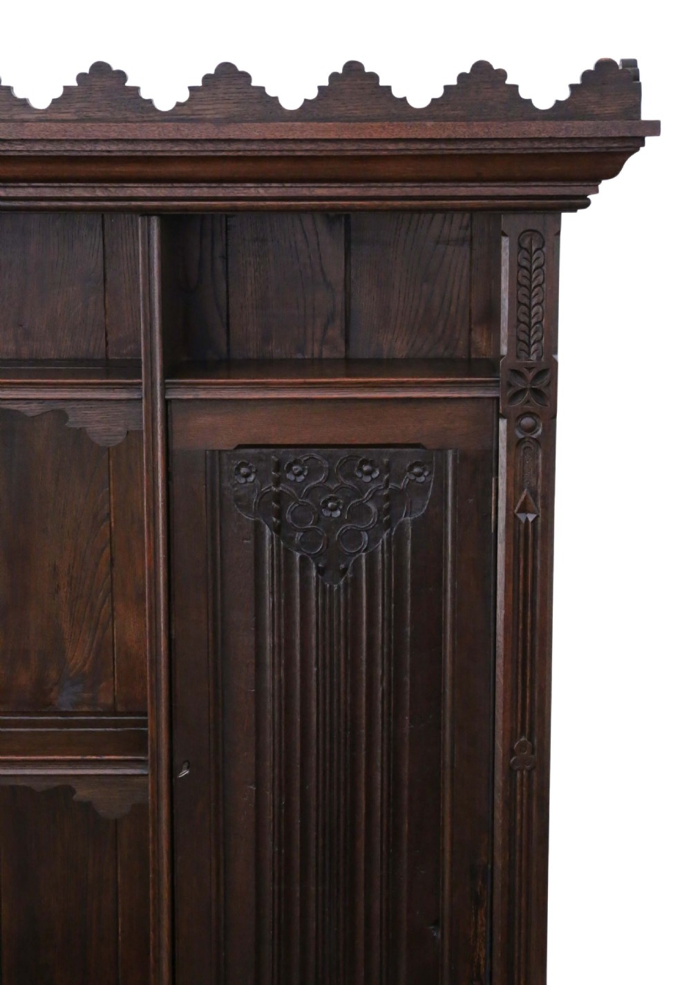 Victorian Gothic carved oak sideboard View III