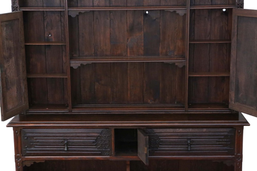 Victorian Gothic carved oak sideboard View VI
