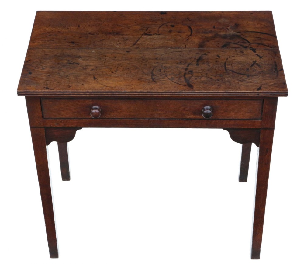Georgian oak writing table View III
