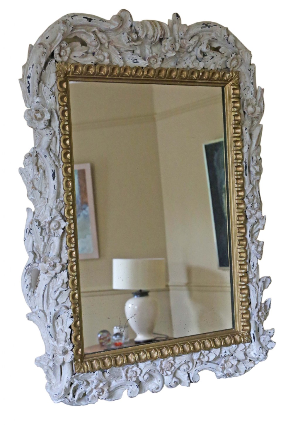 Victorian gilt overmantle wall mirror View VII