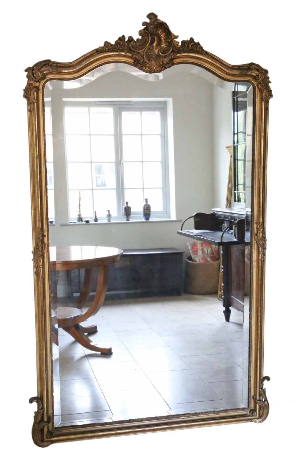 French gilt wall mirror