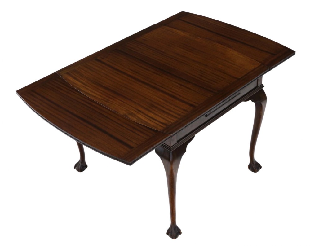 Mahogany drawer leaf extending dining table View II