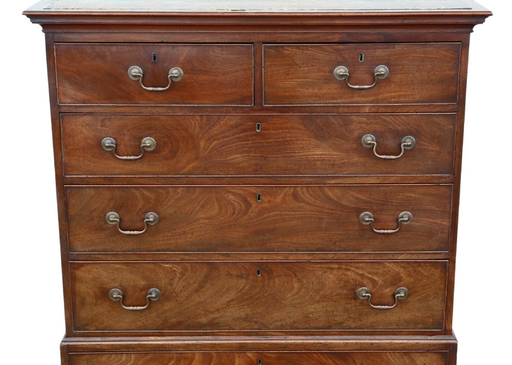 Georgian mahogany tallboy chest on chest of drawers large View II