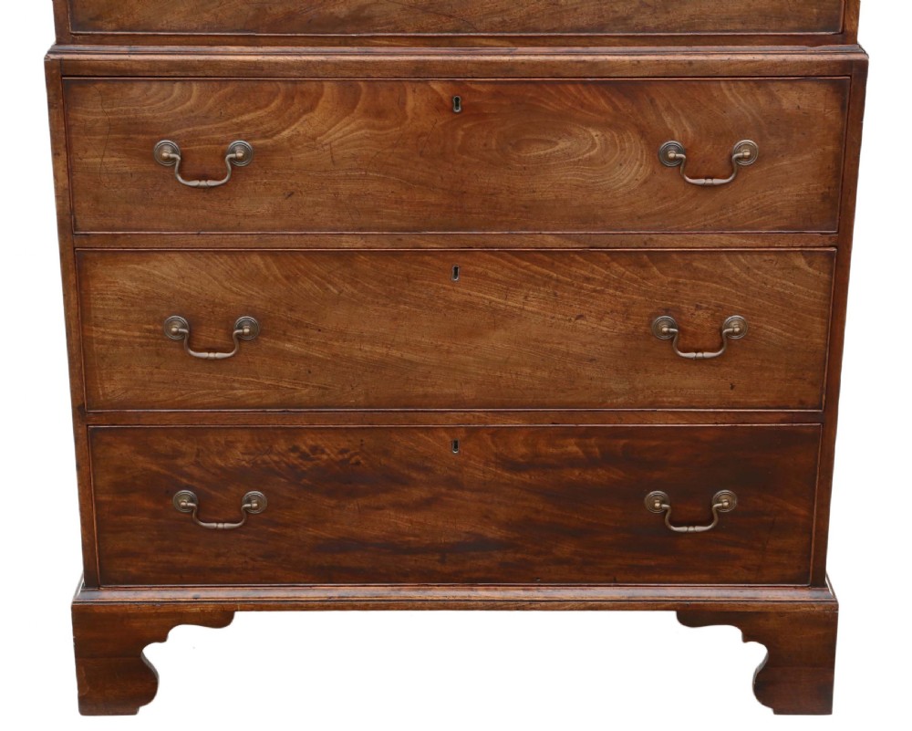 Georgian mahogany tallboy chest on chest of drawers large View III