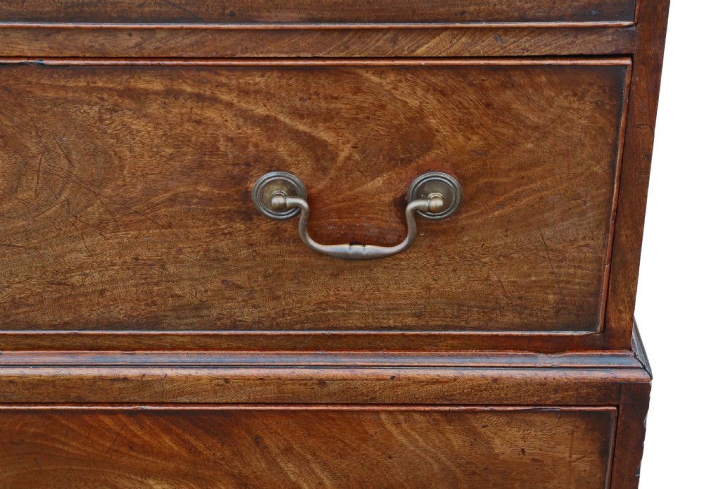 Georgian mahogany tallboy chest on chest of drawers large View IV