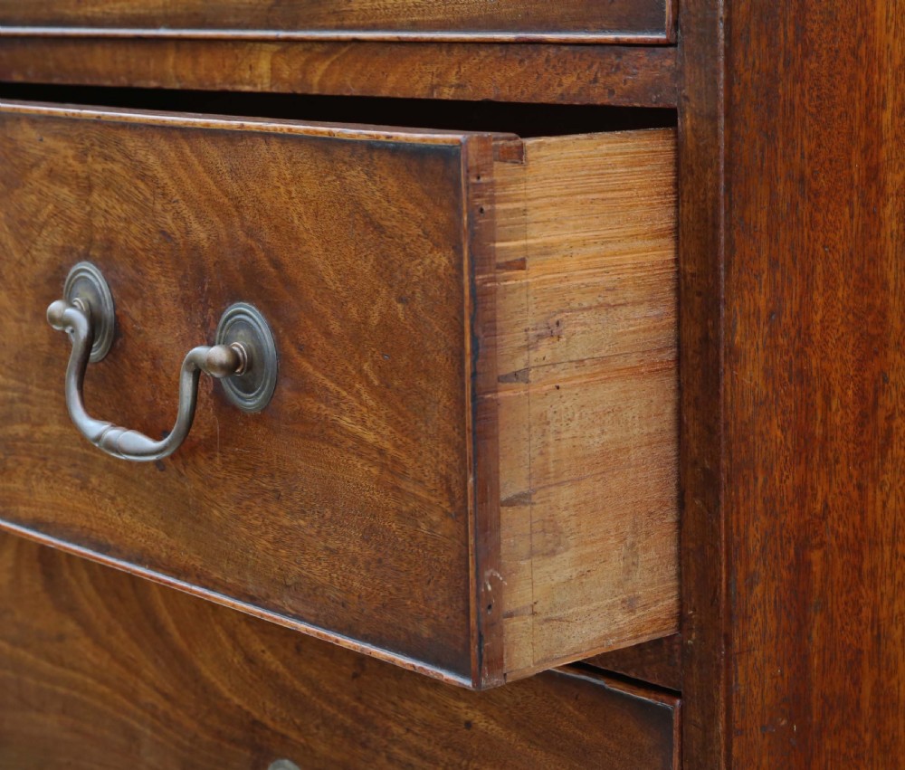 Georgian mahogany tallboy chest on chest of drawers large View V