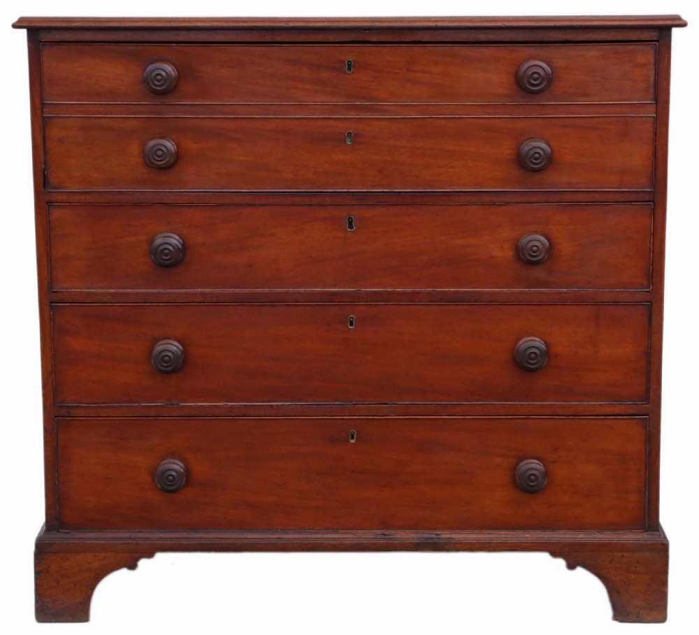 Georgian mahogany secretaire chest of drawers