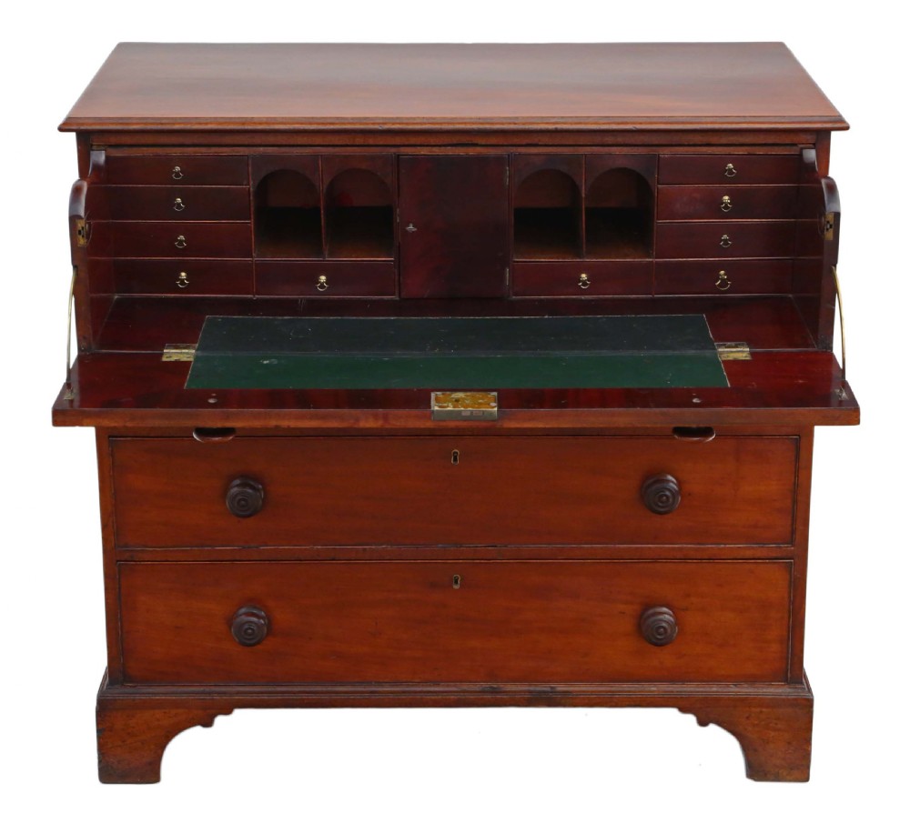 Georgian mahogany secretaire chest of drawers View III