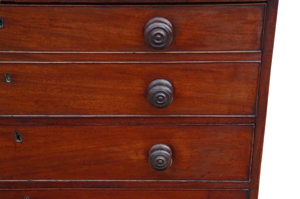 Georgian mahogany secretaire chest of drawers View IX