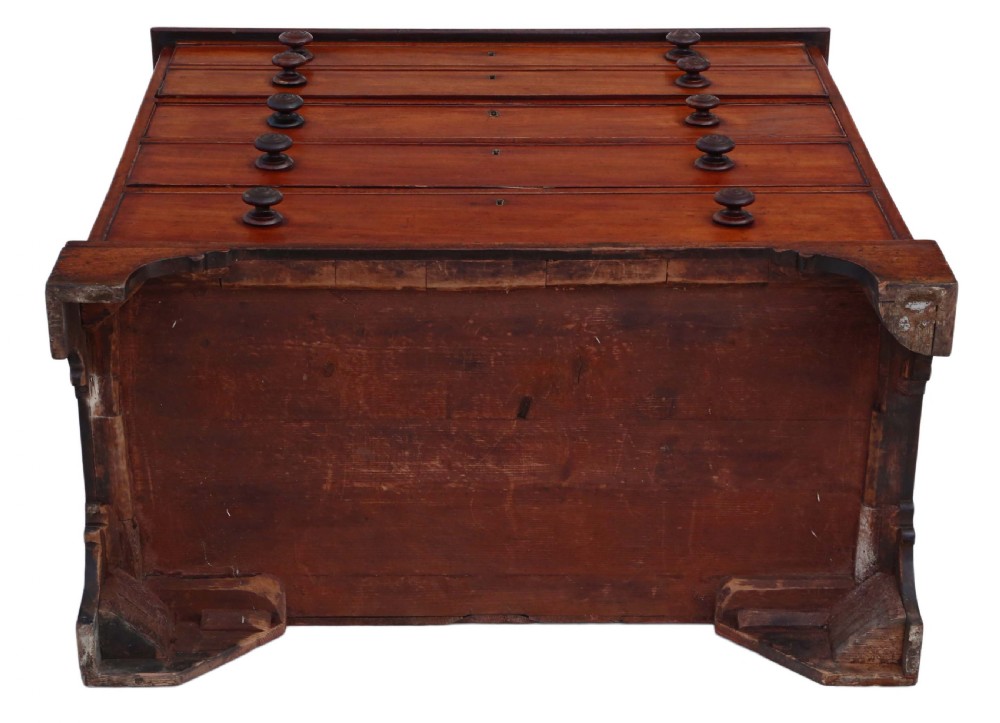 Georgian mahogany secretaire chest of drawers View X