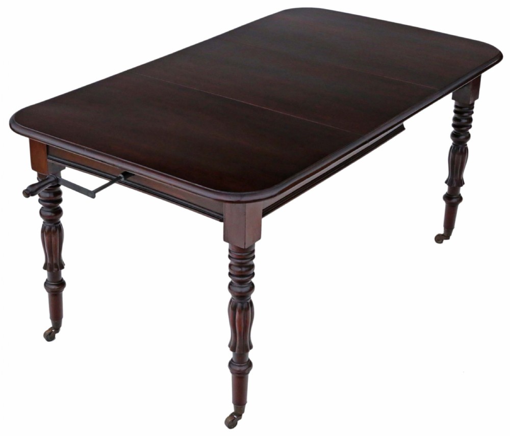Victorian mahogany wind out extending dining table 5'