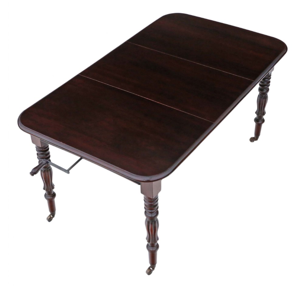 Victorian mahogany wind out extending dining table 5' View II