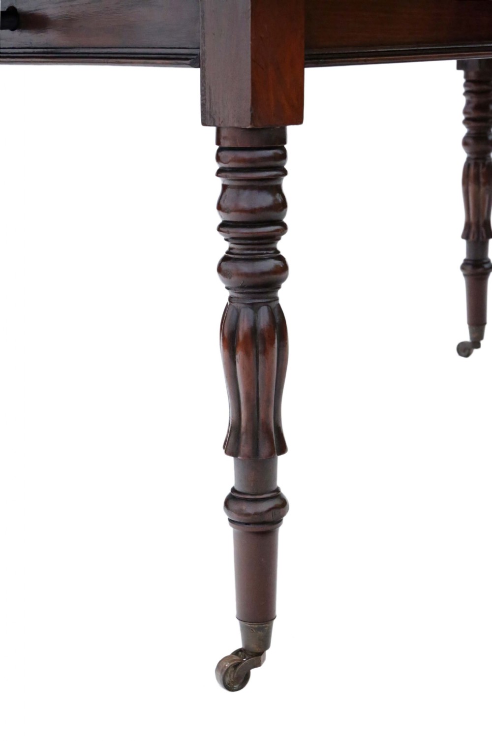 Victorian mahogany wind out extending dining table 5' View III