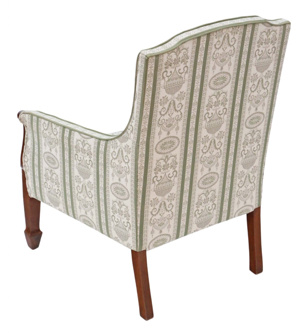 Victorian inlaid mahogany armchair View VI