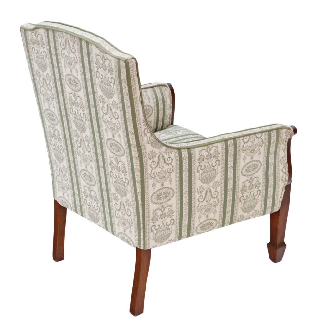 Victorian inlaid mahogany armchair View VII