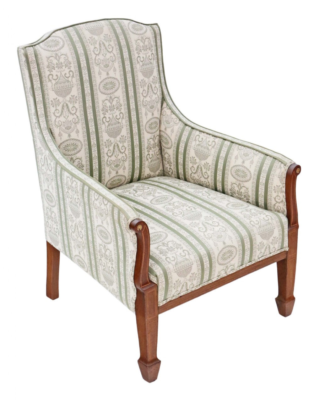 Victorian inlaid mahogany armchair View VIII