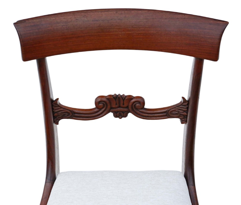 Set of 4 William IV rosewood bar back dining chairs View VI