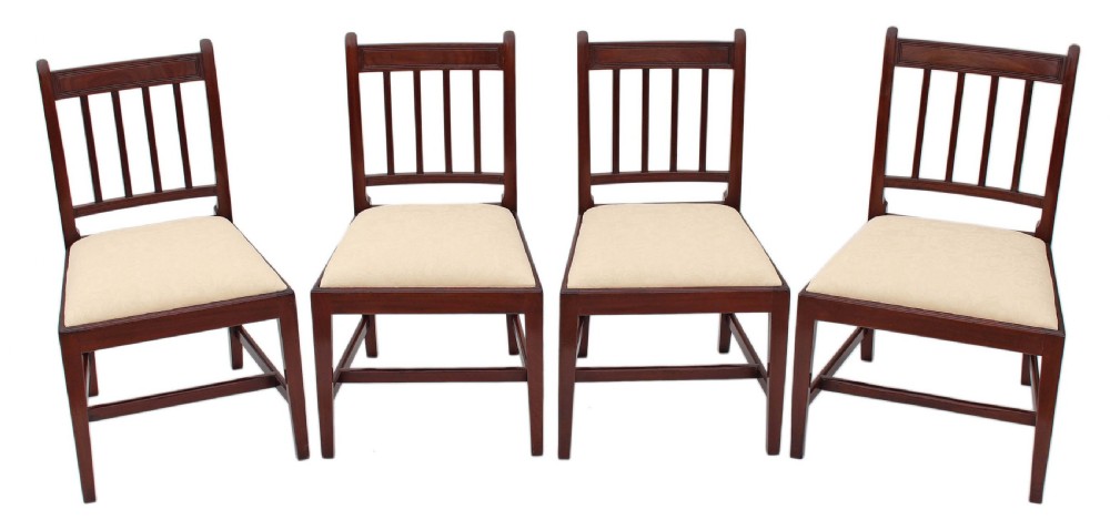Set of 4 Georgian mahogany dining chairs