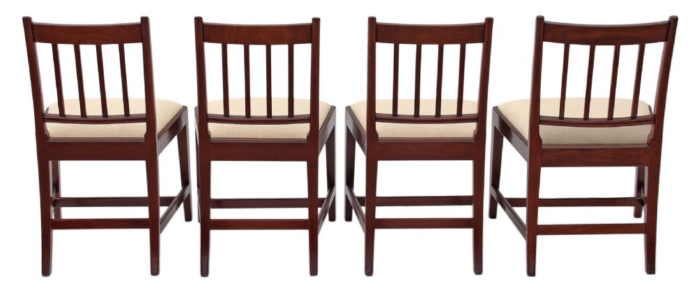 Set of 4 Georgian mahogany dining chairs View II