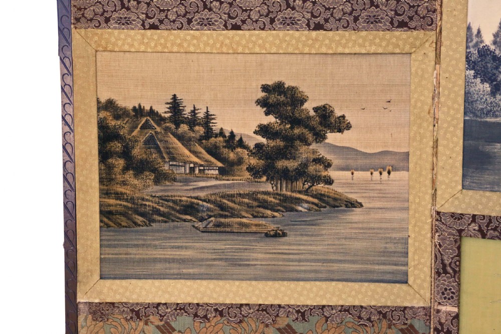 Victorian Chinoiserie mahogany dressing screen View VI