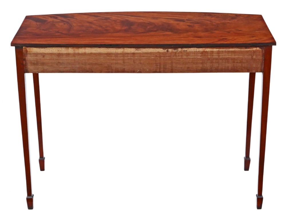 Bow front mahogany desk writing table View VII