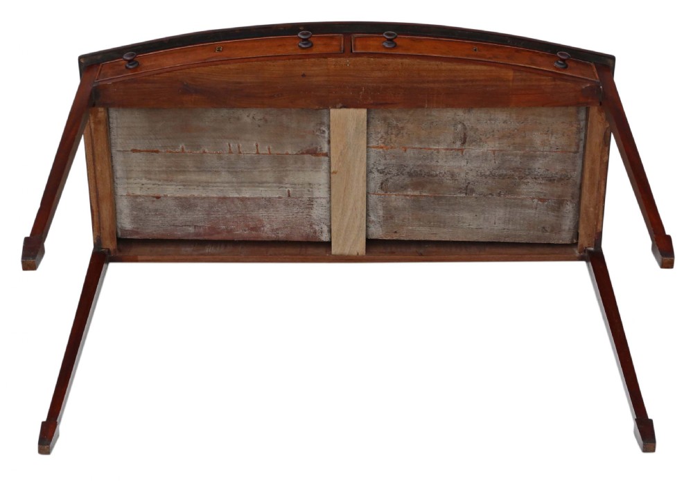 Bow front mahogany desk writing table View VIII