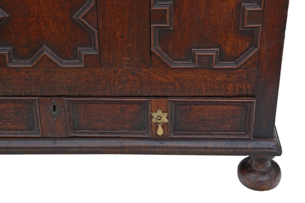 Georgian 18th Century oak coffer or mule chest View III
