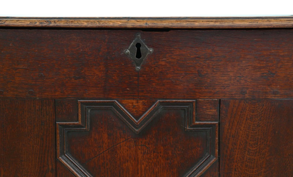 Georgian 18th Century oak coffer or mule chest View IV