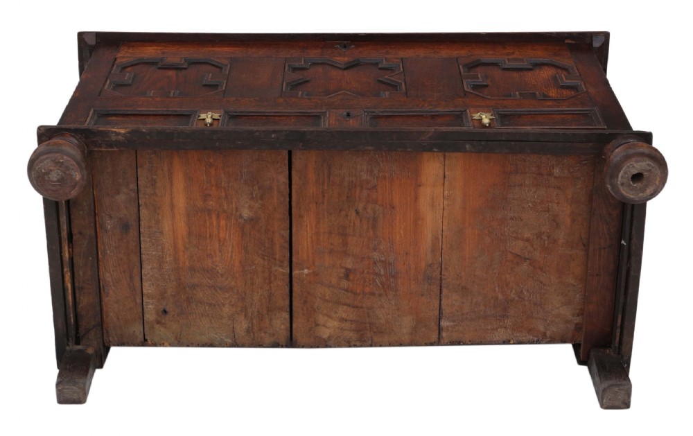 Georgian 18th Century oak coffer or mule chest View X