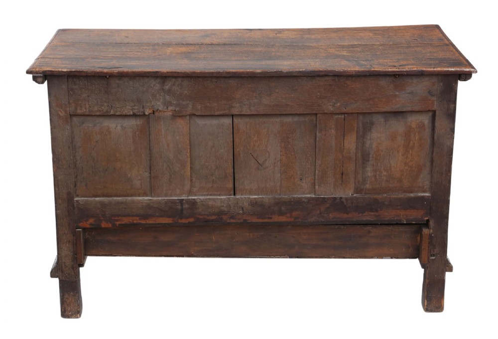 Georgian 18th Century oak coffer or mule chest View XI