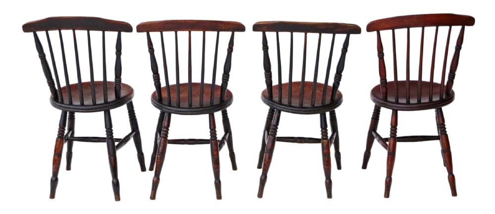 Set of 4 Victorian Penny Windsor dining chairs View II