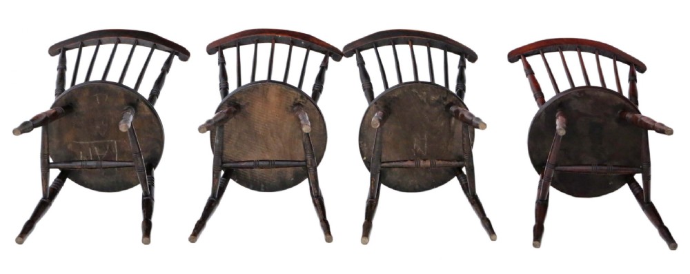 Set of 4 Victorian Penny Windsor dining chairs View IV