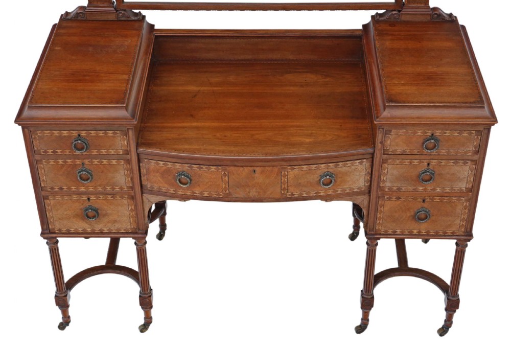 Edwardian inlaid rosewood dressing table View III
