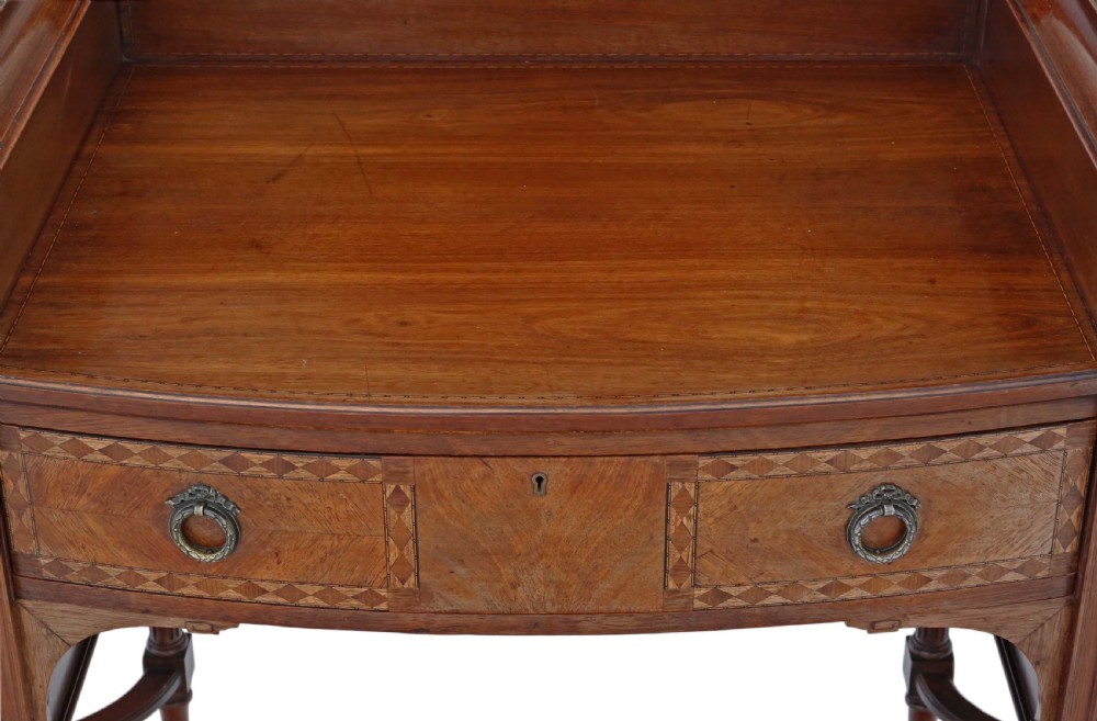 Edwardian inlaid rosewood dressing table View VI