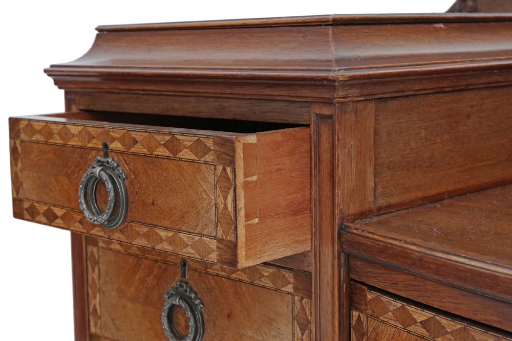 Edwardian inlaid rosewood dressing table View VII
