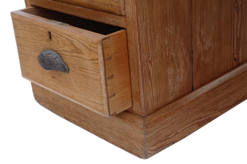 Victorian pine twin pedestal desk View VI