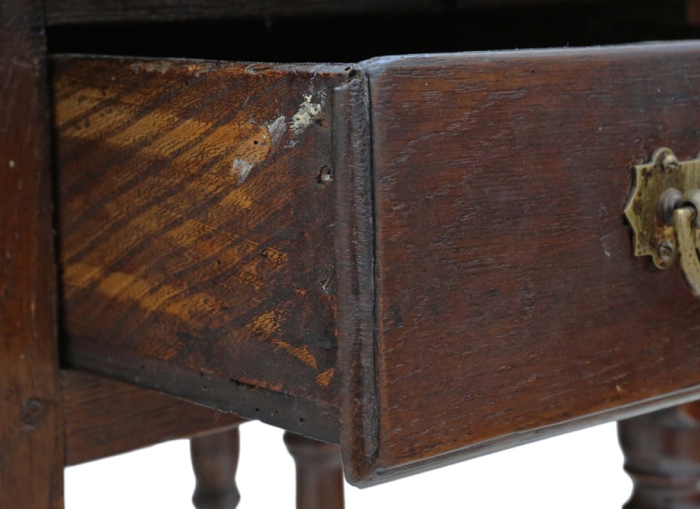 Georgian oak drop leaf gateleg dining table View III