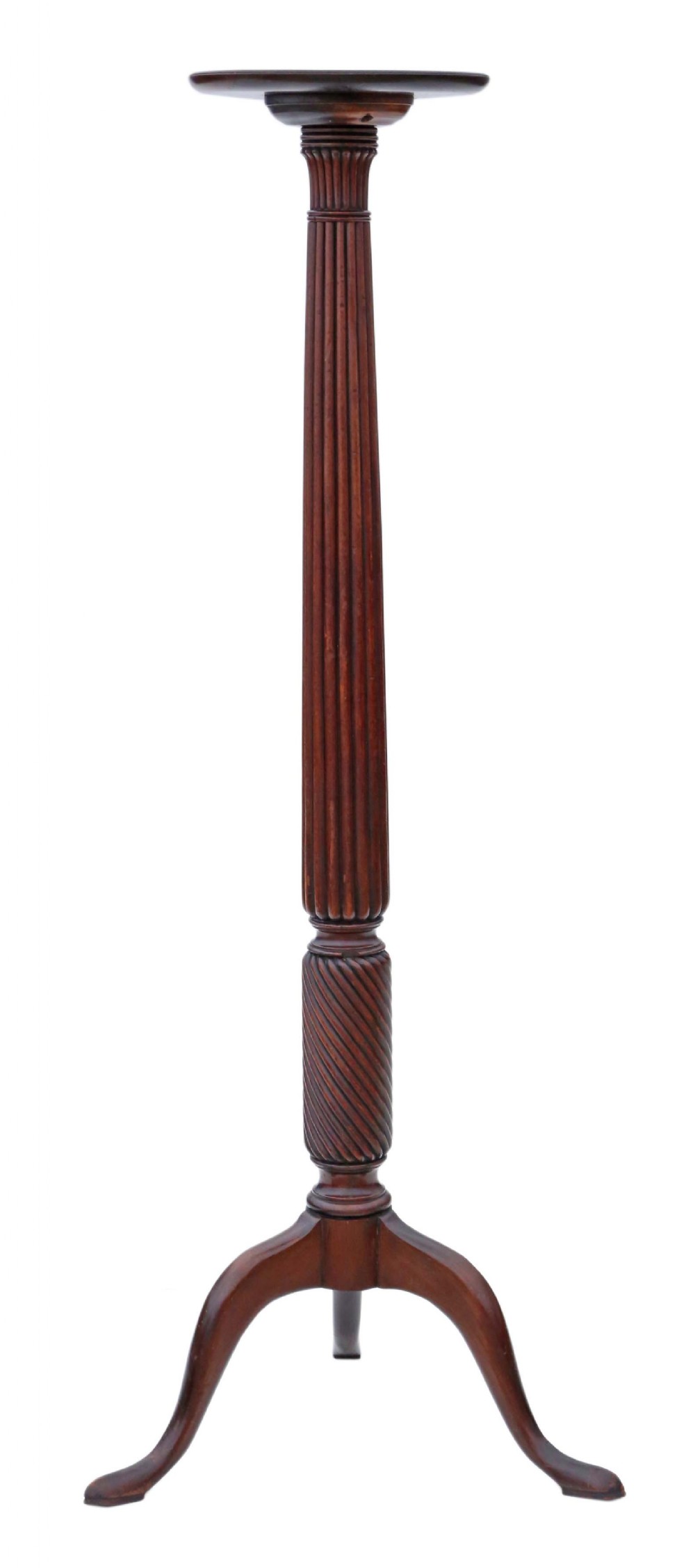 Mahogany torchiere pedestal plant stand