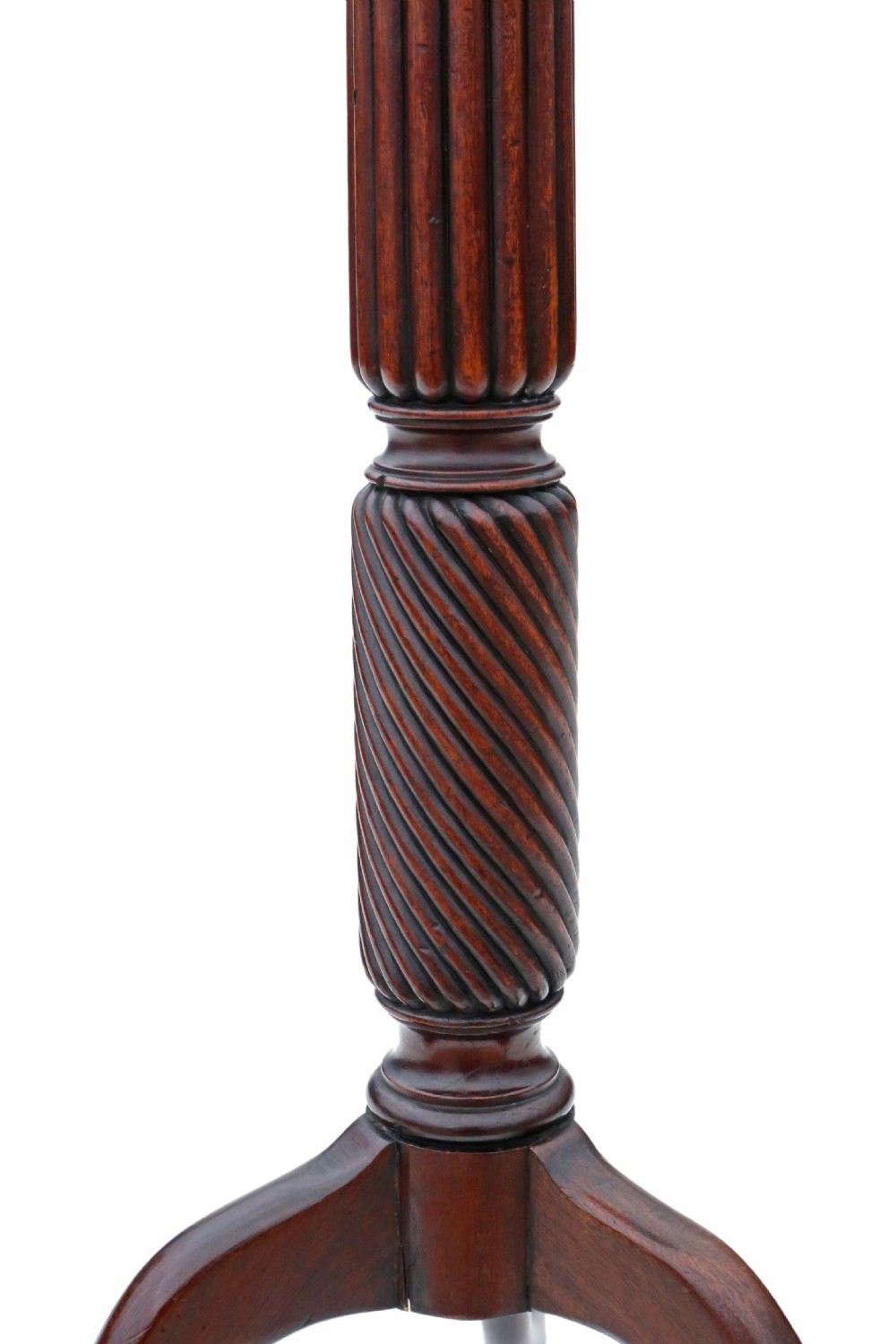 Mahogany torchiere pedestal plant stand View IV
