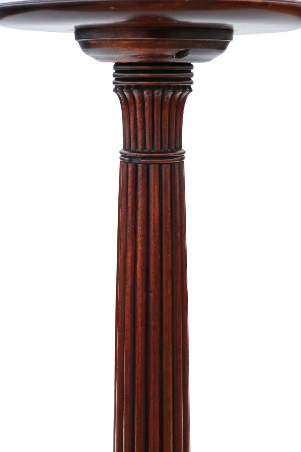 Mahogany torchiere pedestal plant stand View V