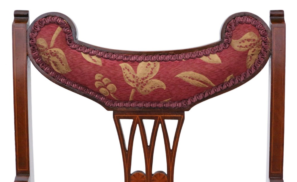 Pair of inlaid mahogany elbow chairs View VII