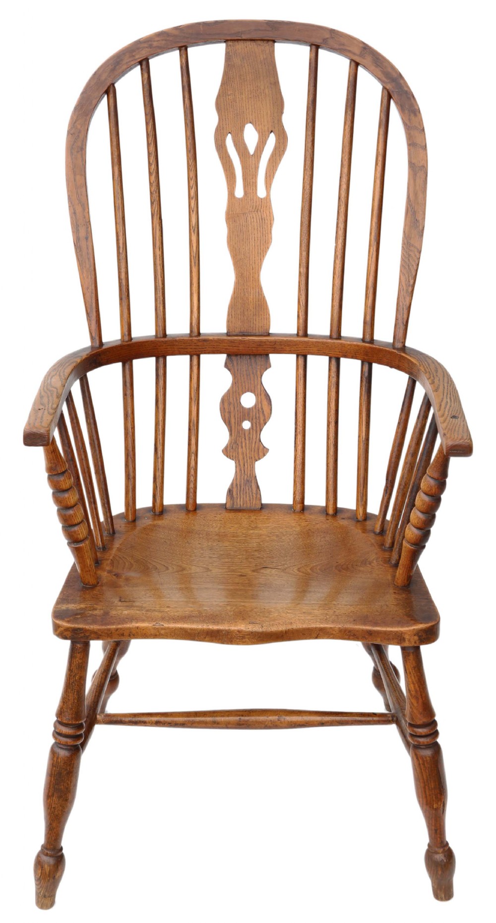 Victorian ash & elm Windsor chair armchair dining