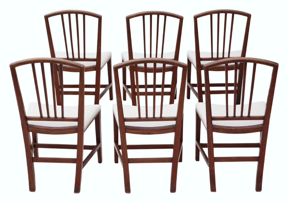 Set of 6 Victorian mahogany dining chairs View II