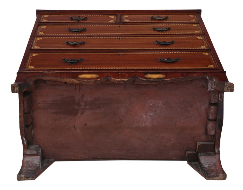 Georgian inlaid mahogany chest of drawers View VIII