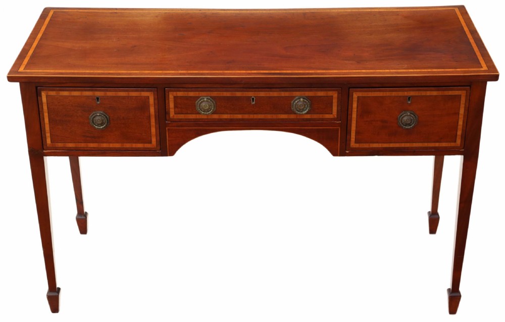 19th Century inlaid mahogany writing desk