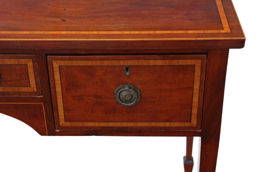 19th Century inlaid mahogany writing desk View III