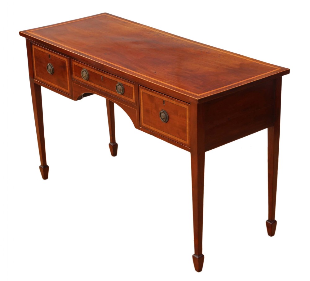 19th Century inlaid mahogany writing desk View IV