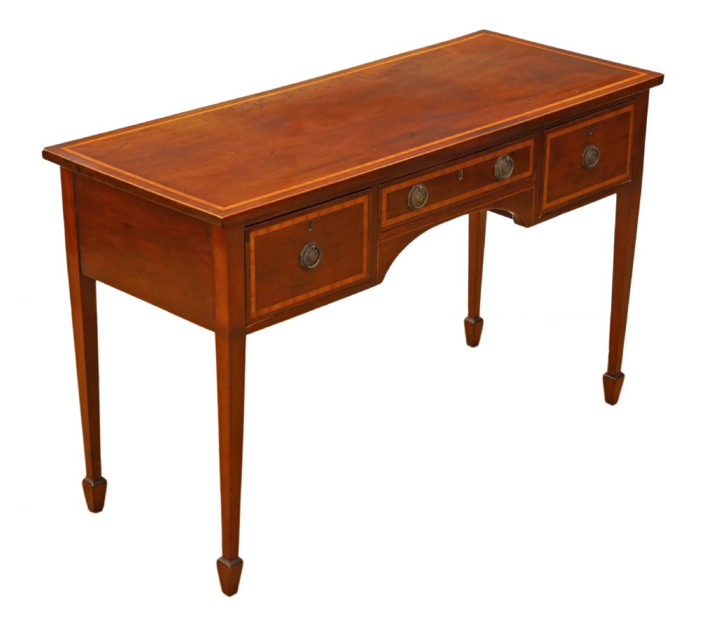 19th Century inlaid mahogany writing desk View V